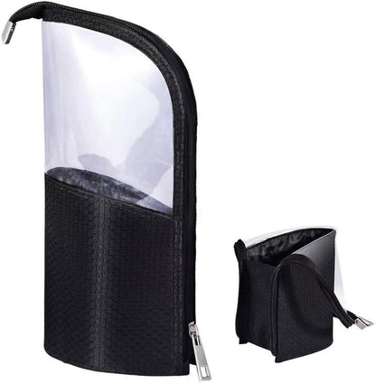Travel Makeup Brush Holder – Stand-Up Organizer Bag, Black
