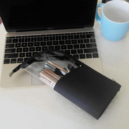 Travel Makeup Brush Holder – Stand-Up Organizer Bag, Black