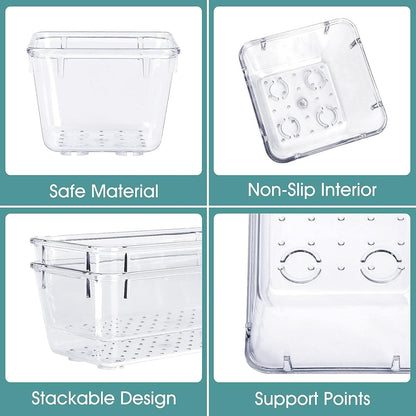 Acrylic Clear Drawer Organiser Set, 25 Pieces (4 Sizes)