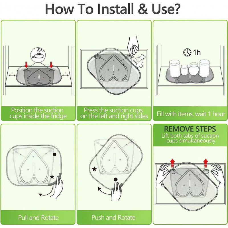 Step-by-step guide on how to install and use a product with suction cups.