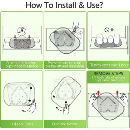 Step-by-step guide on how to install and use a product with suction cups.