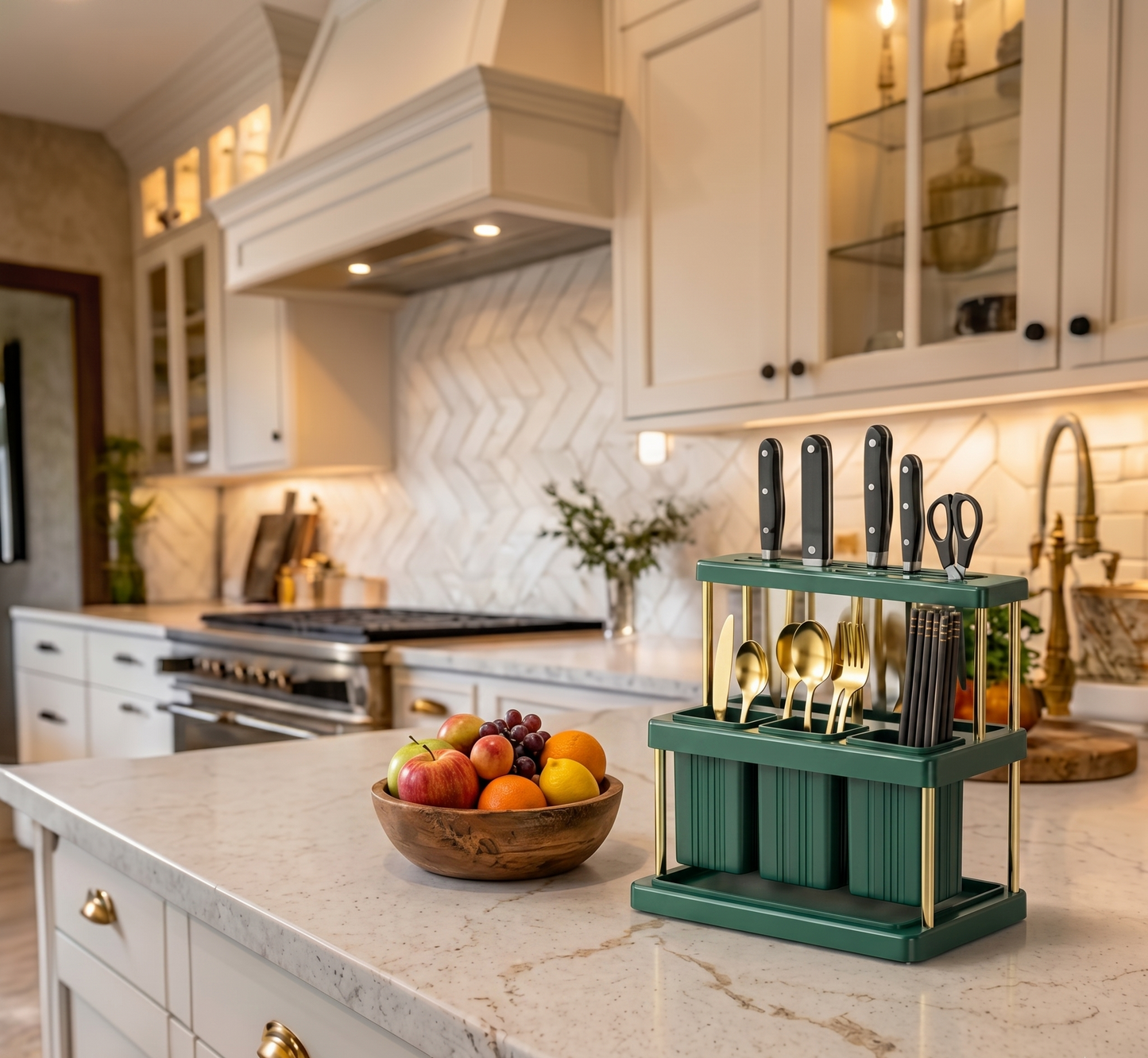 Elevated Kitchen Organizer Stand