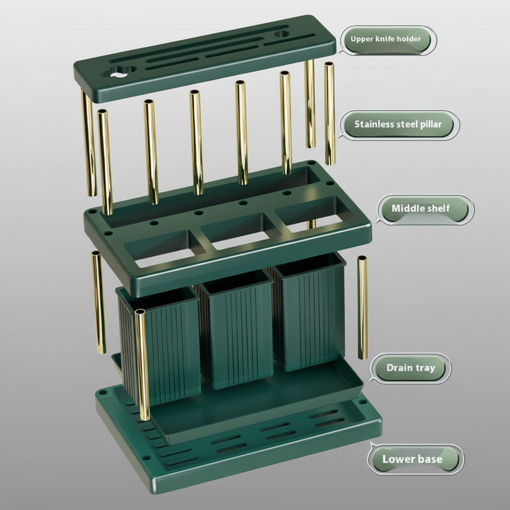 Elevated Kitchen Organizer Stand
