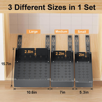 3 Piece Pull Out Cabinet Organizer