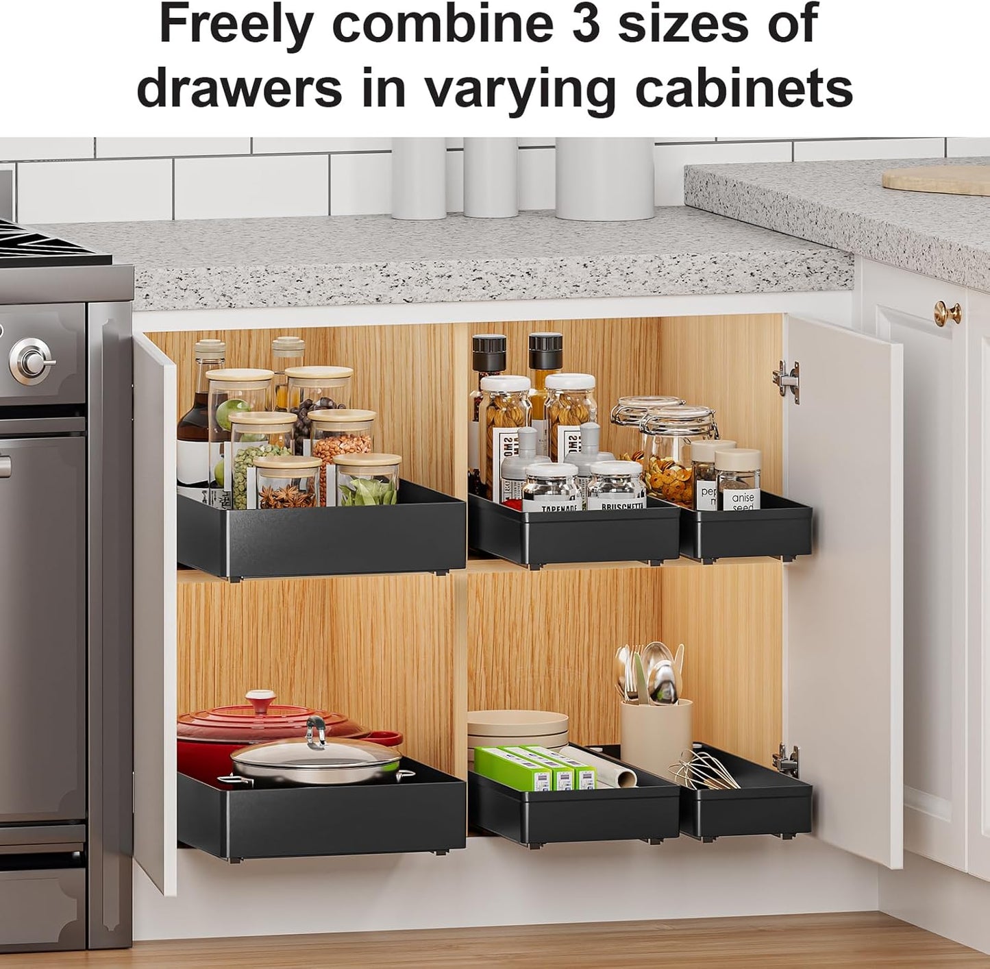 3 Piece Pull Out Cabinet Organizer